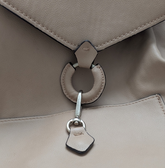 Zara Elegant Tan Faux Leather Backpack - Picture 3 of 4